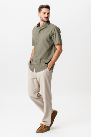 Lyhyen hihan pellavapaita - armeija