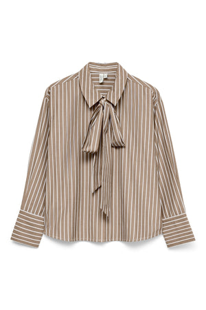 Islunn Bow Shirt - Silver Mink Snow White