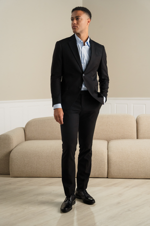 Premium Yksirivinen bleiseri - musta