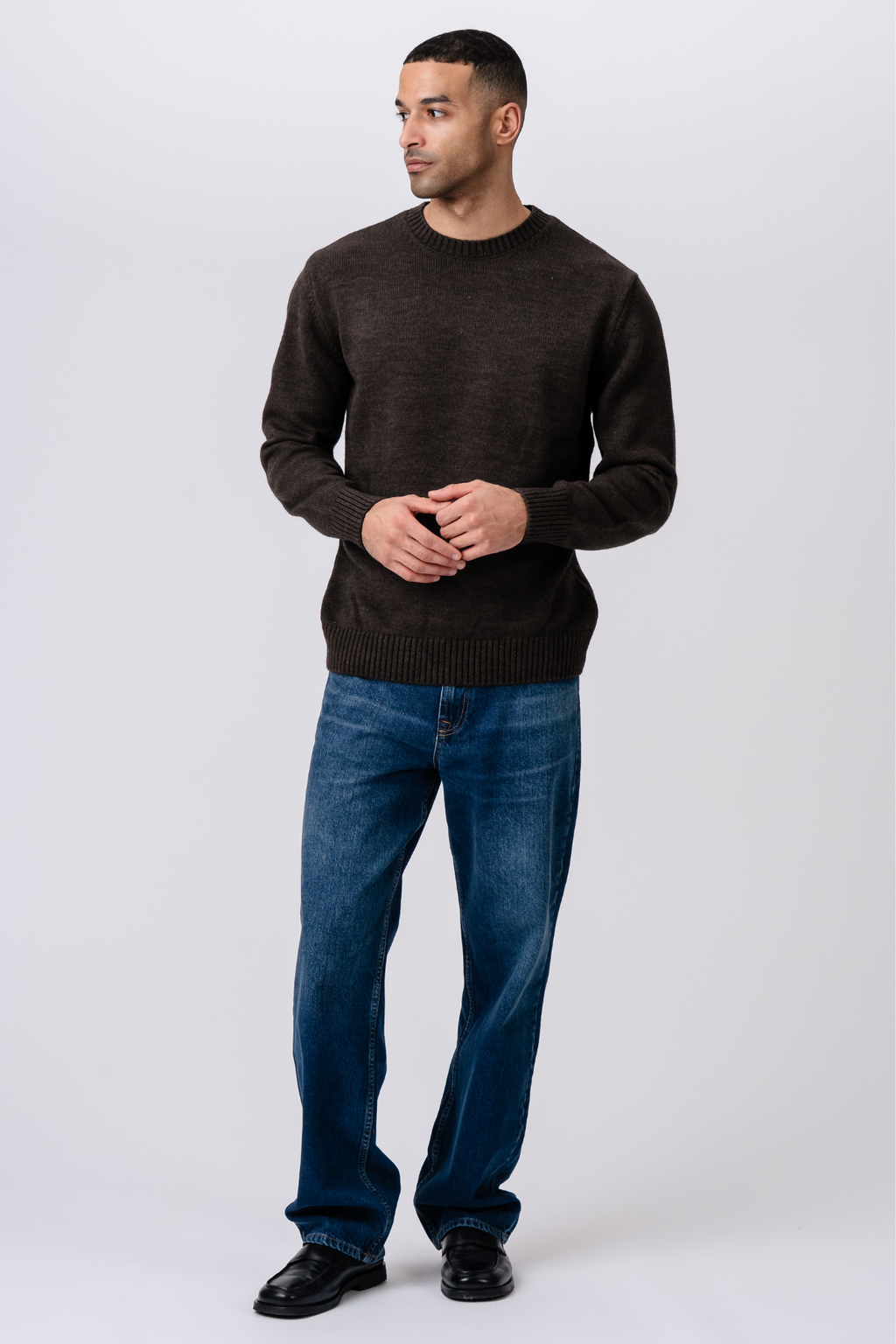 Easton Knit - tummanruskea