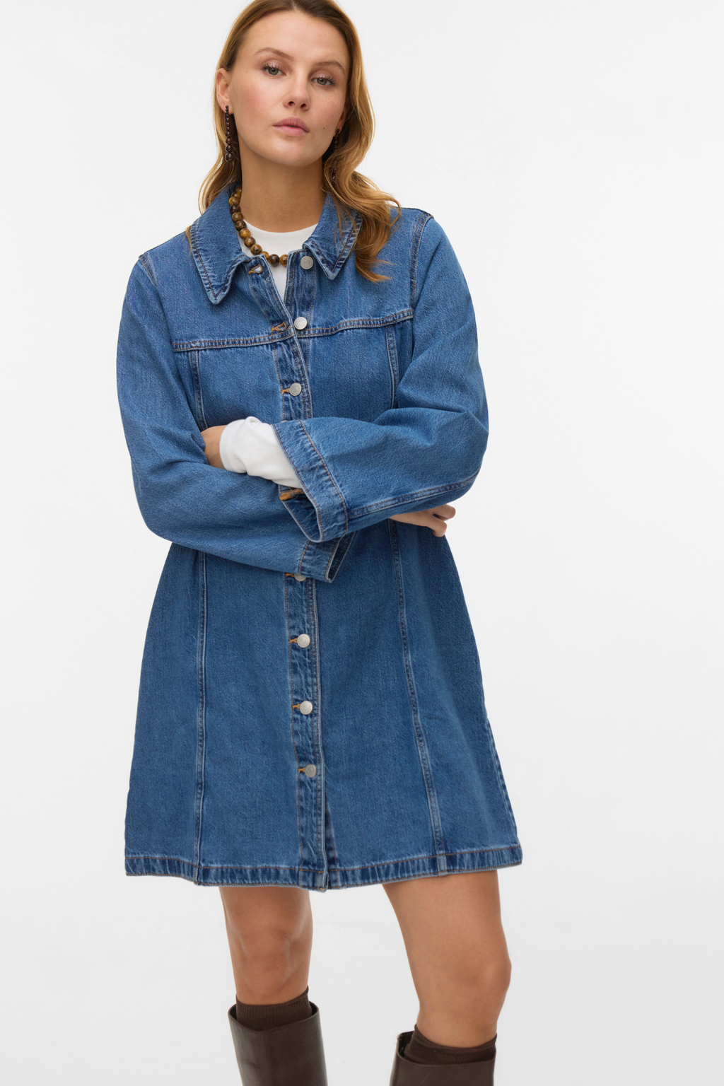Findo lyhyt farkkumekko - Medium Blue Denim