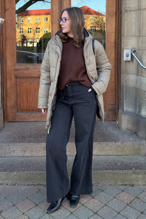 Pitkä puffer -takki - hiekka