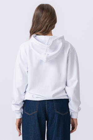 Basic Zip -huppari - valkoinen