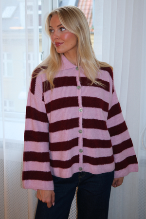 Josie Polo Knit - Pinkki/Burgundy