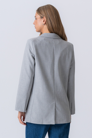Claire Oversized Blazer - vaaleanharmaa