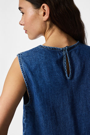 Silke Denim toppi - Medium Blue Denim