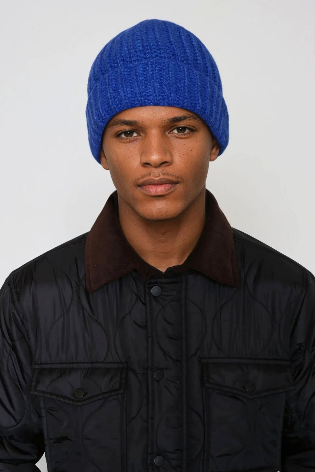 Ribbed Beanie - Sininen