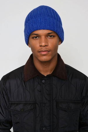 Ribbed Beanie - Sininen