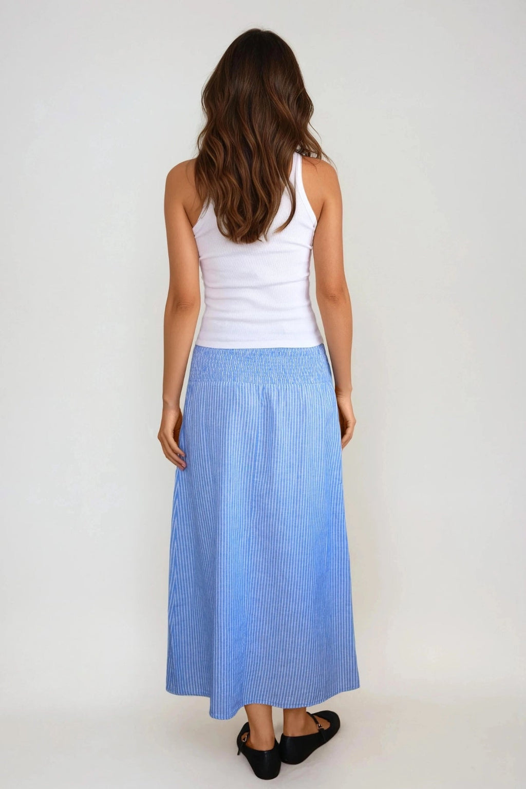 Linn Smock Ancle -hame - Marina White