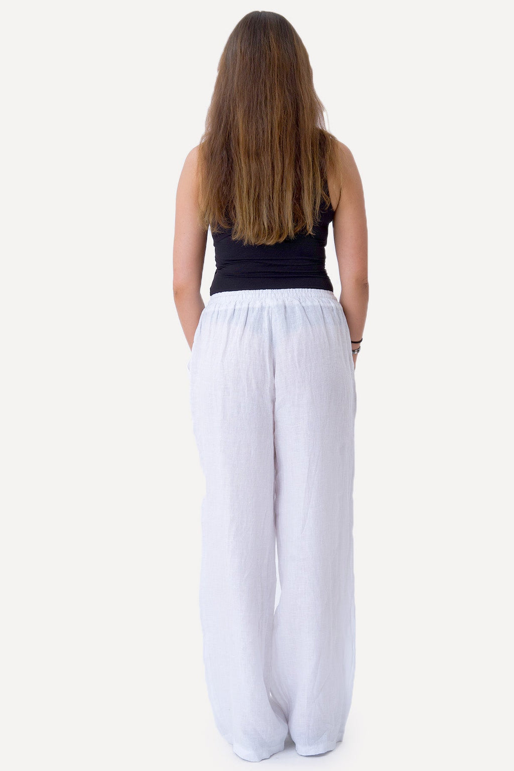 Astrid Linen Pants - Valkoinen