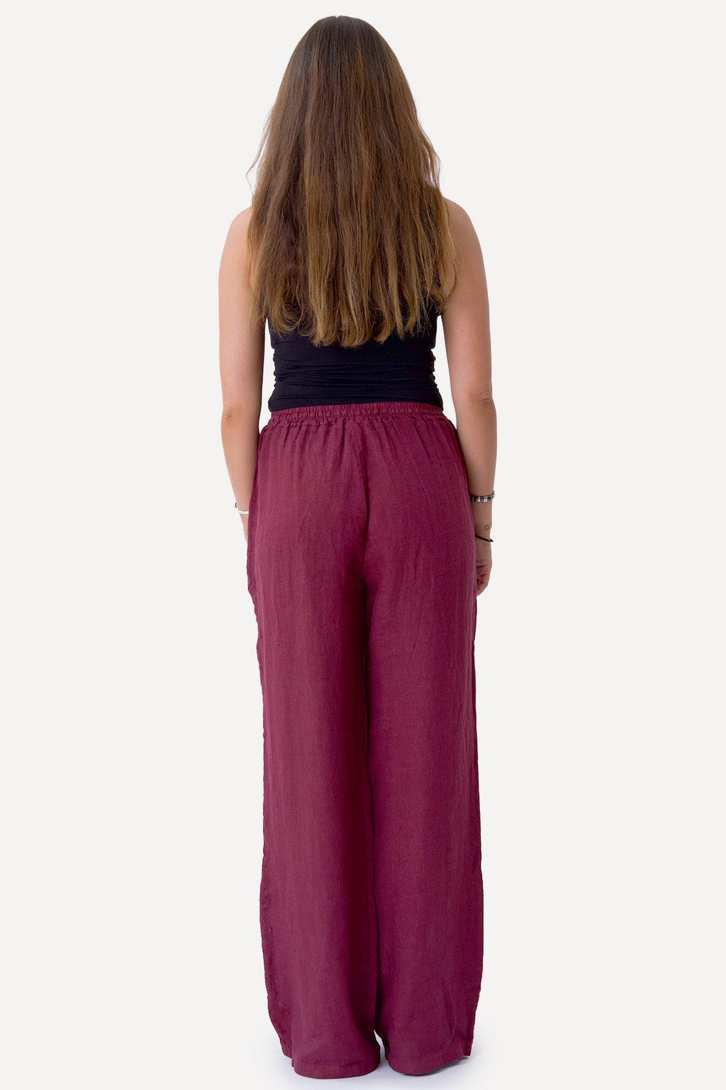 Astrid Linen Pants - Punainen