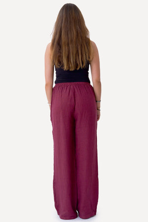 Astrid Linen Pants - Punainen