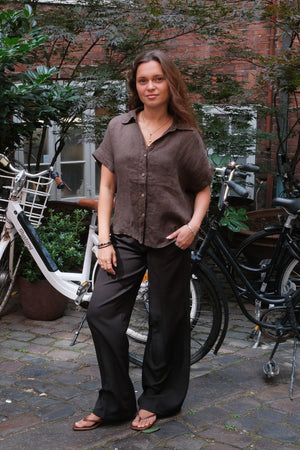 Astrid pellavapaita - ruskea