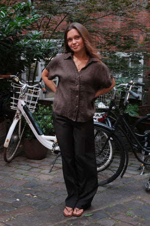 Astrid pellavapaita - ruskea