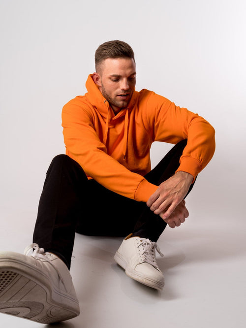 Basic Hoodie - Orange - TeeShoppen - Orange