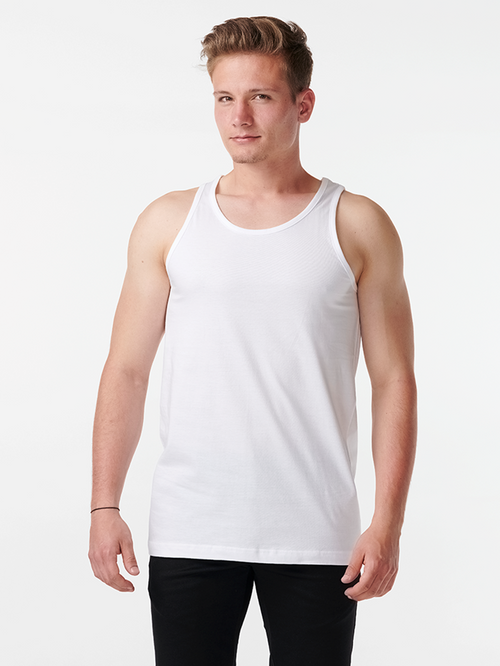 Basic Tanktop - Hvid - TeeShoppen - Hvid