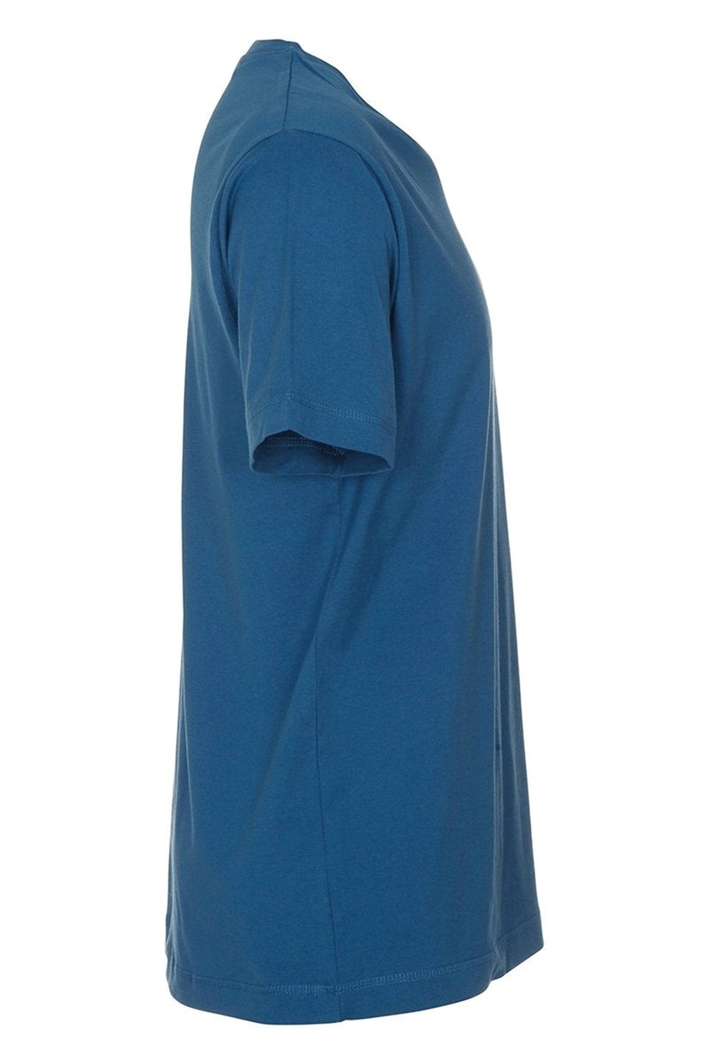 Basic V-kaula-paita-Petroleum Blue