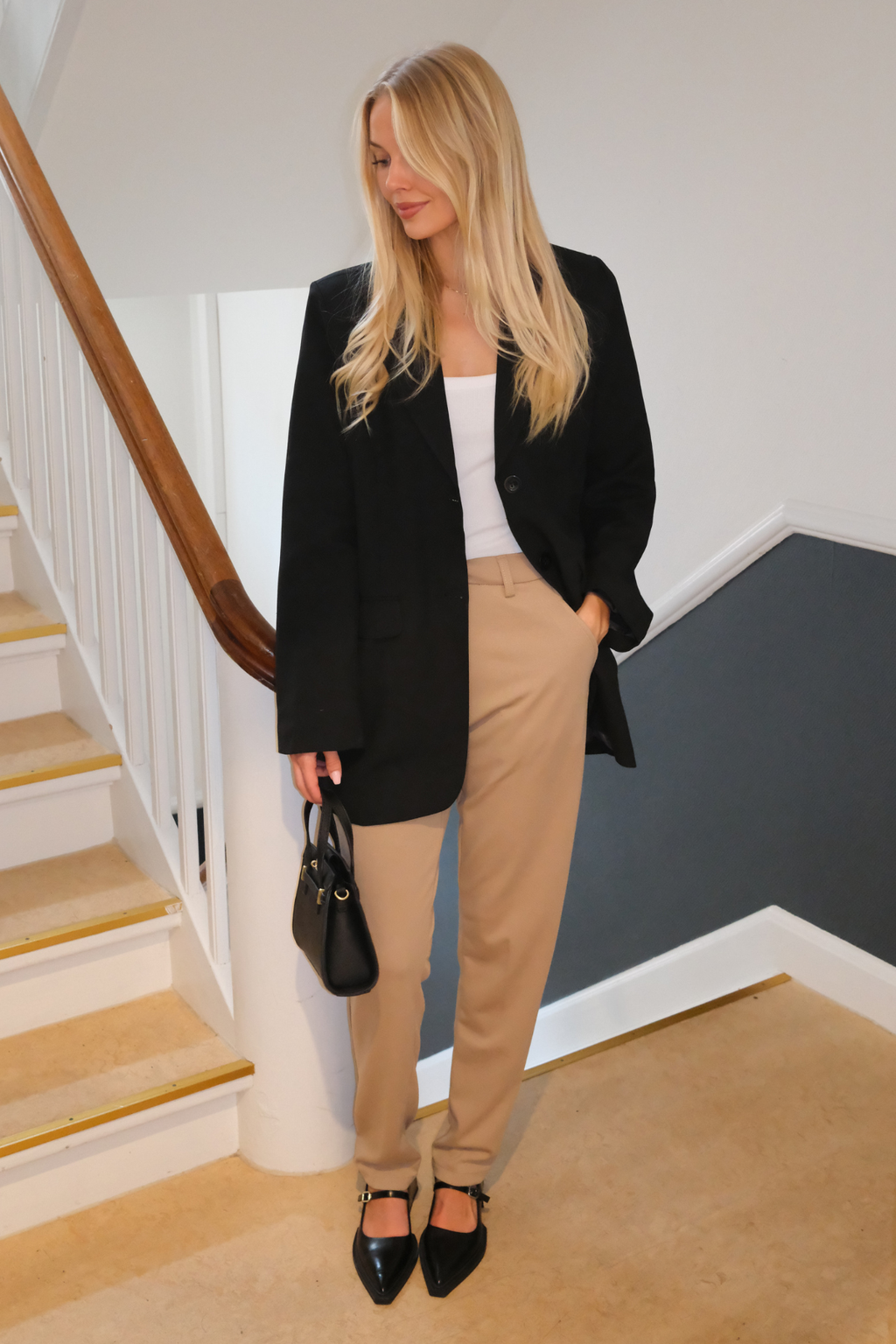 Claire Oversized Blazer - musta