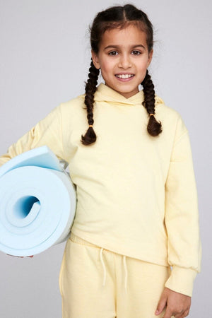 Rajattu huppari - keltainen