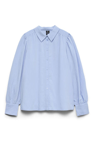 Millie Shirt - Brunnera Sininen/Lumivalkoinen