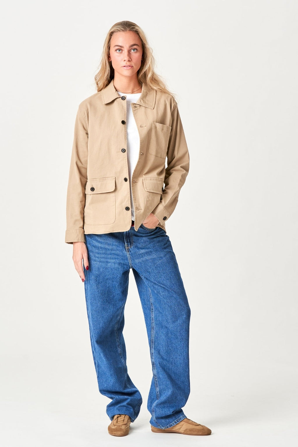 Twill Shacket - beige