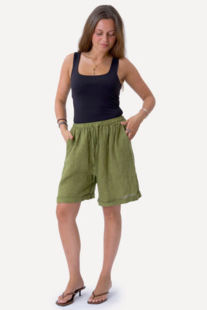 Liinavaatteet Shorts - Oliivi