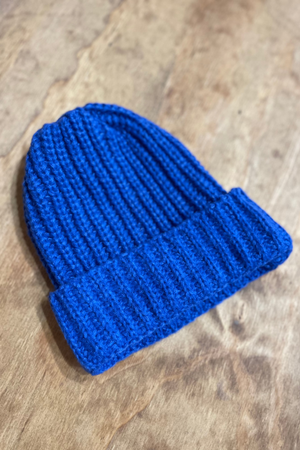 Ribbed Beanie - Sininen