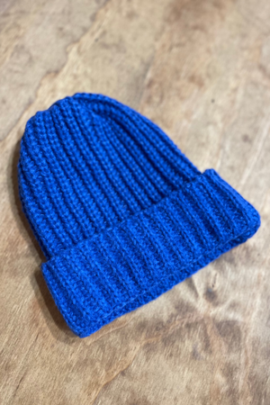Ribbed Beanie - Sininen