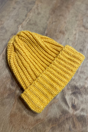 Ribbed Beanie - keltainen