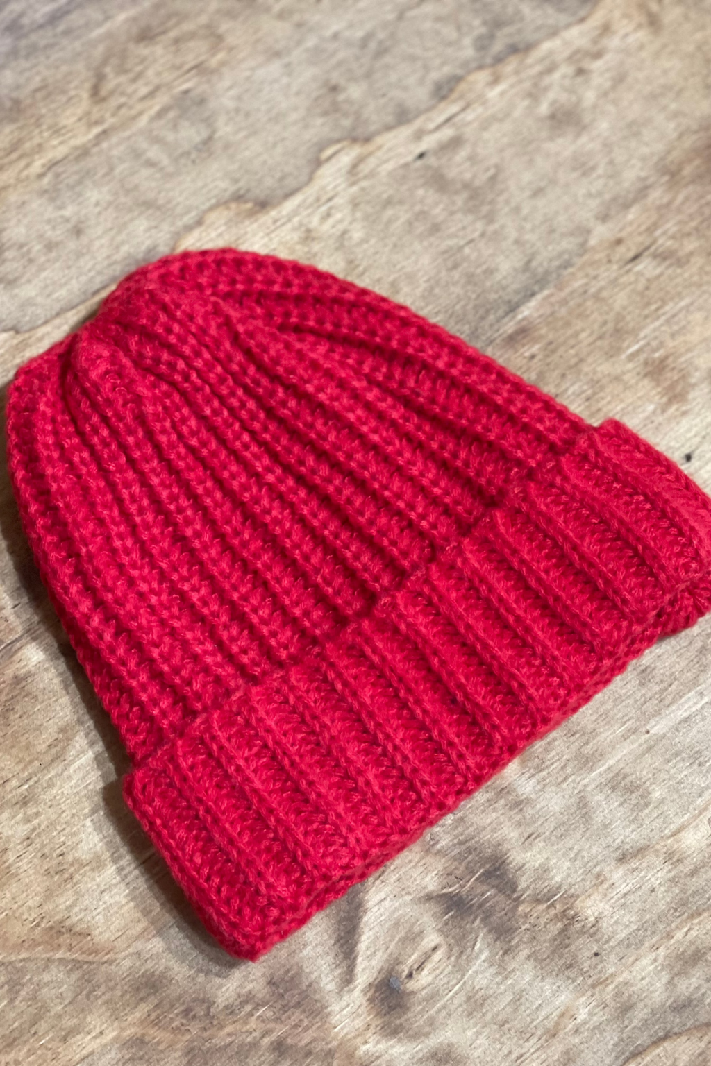 Ribbed Beanie - viininpunainen