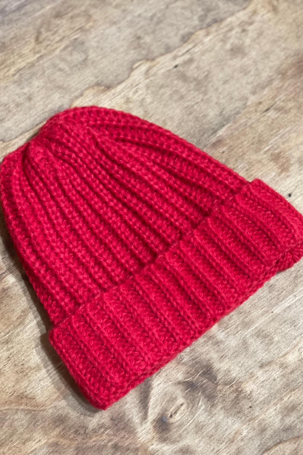 Ribbed Beanie - viininpunainen