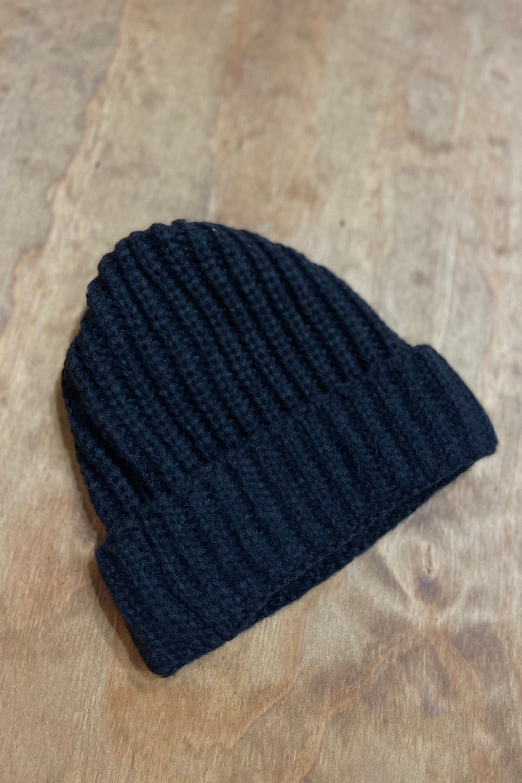 Ribbed Beanie - Musta