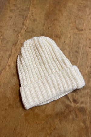 Ribbed Beanie - vaalea beige