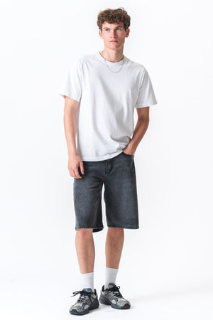 Farkku Shorts Löysä - musta