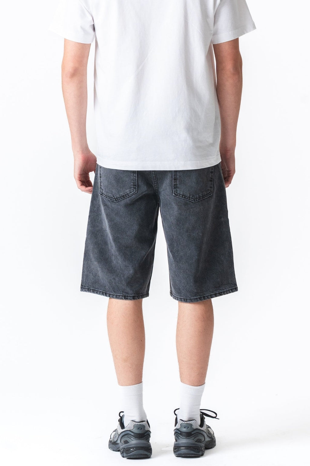 Farkku Shorts Löysä - musta