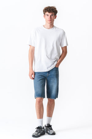 Farkku Shorts Löysä - sininen