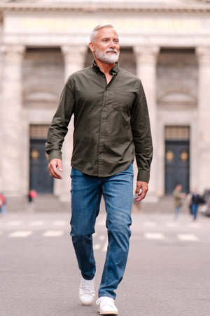 The Original Performance Oxford -paita ™ tali - Forest Night