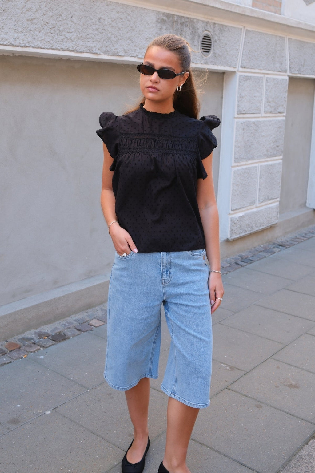 Kath Long denim Shorts - vaaleansininen farkku