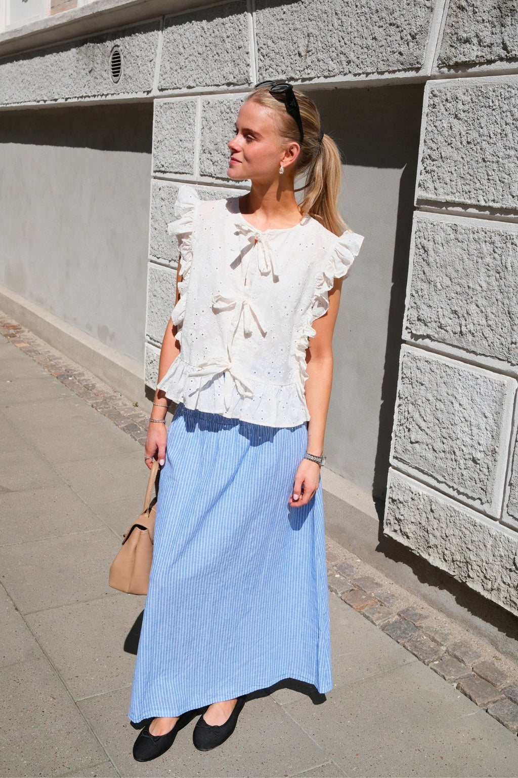 Linn Smock Ancle -hame - Marina White