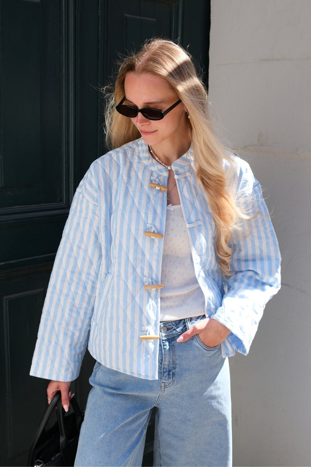 Siri tikattu takki - Chambray Blue