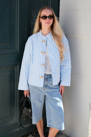 Siri tikattu takki - Chambray Blue