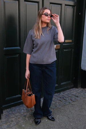 Reynard 2/4 Knit Pullover - Keskikokoinen harmaa melange