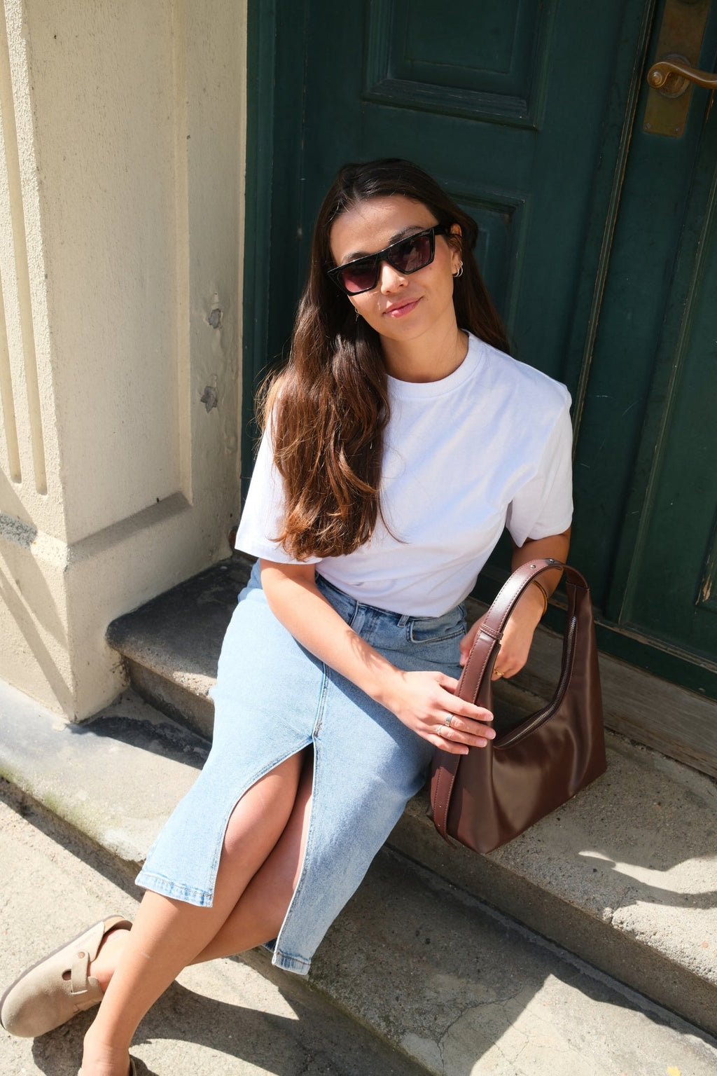 Natalie Midi -hame - vaaleansininen farkku