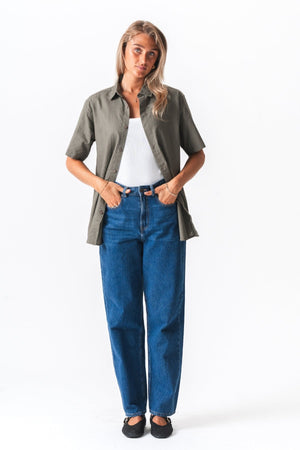 Lyhyen hihan pellavapaita - armeija