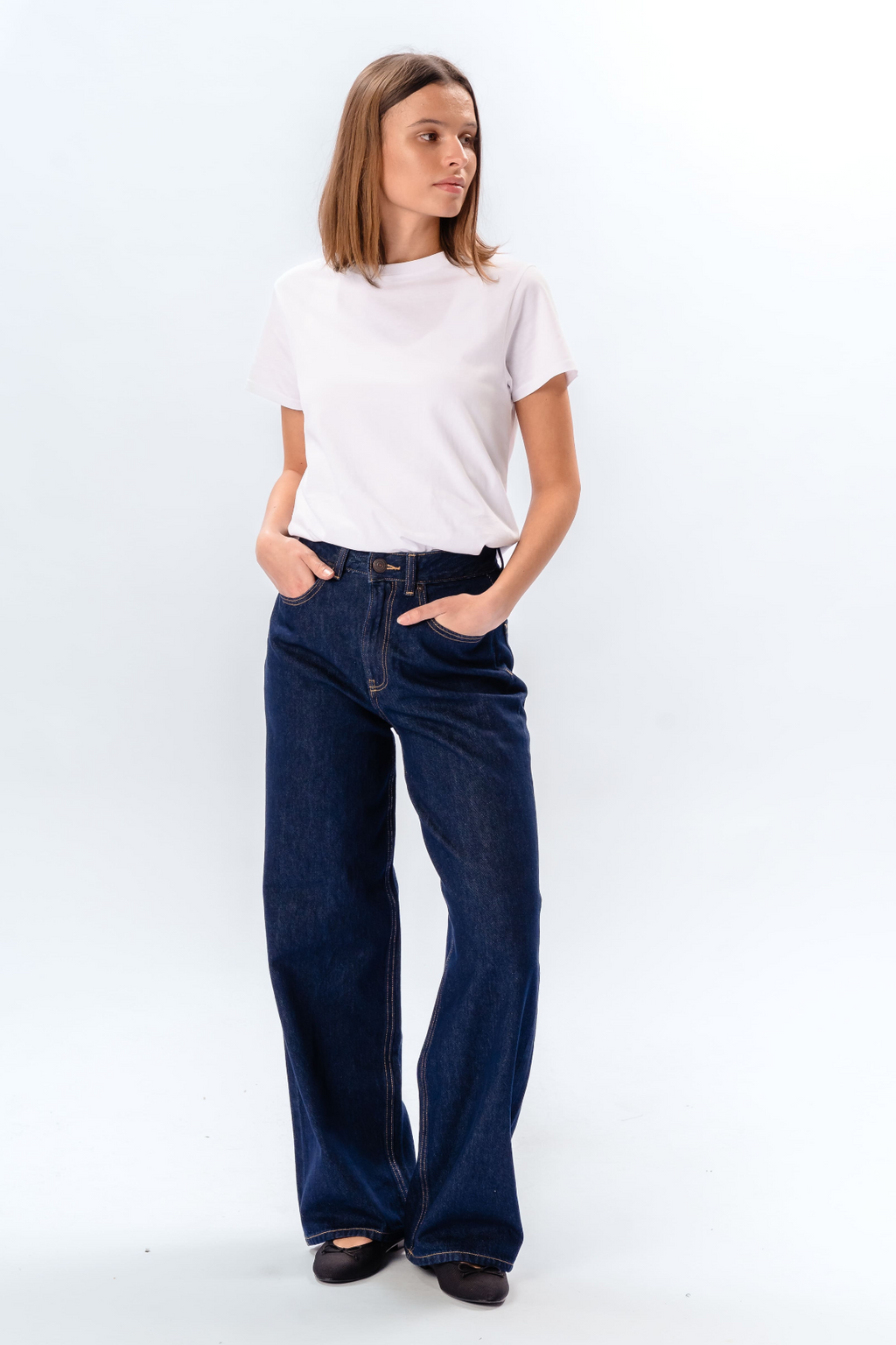 Alkuperäinen esitys löysät farkut - tummansininen farkku