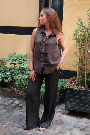 Mio Linen toppi - ruskea