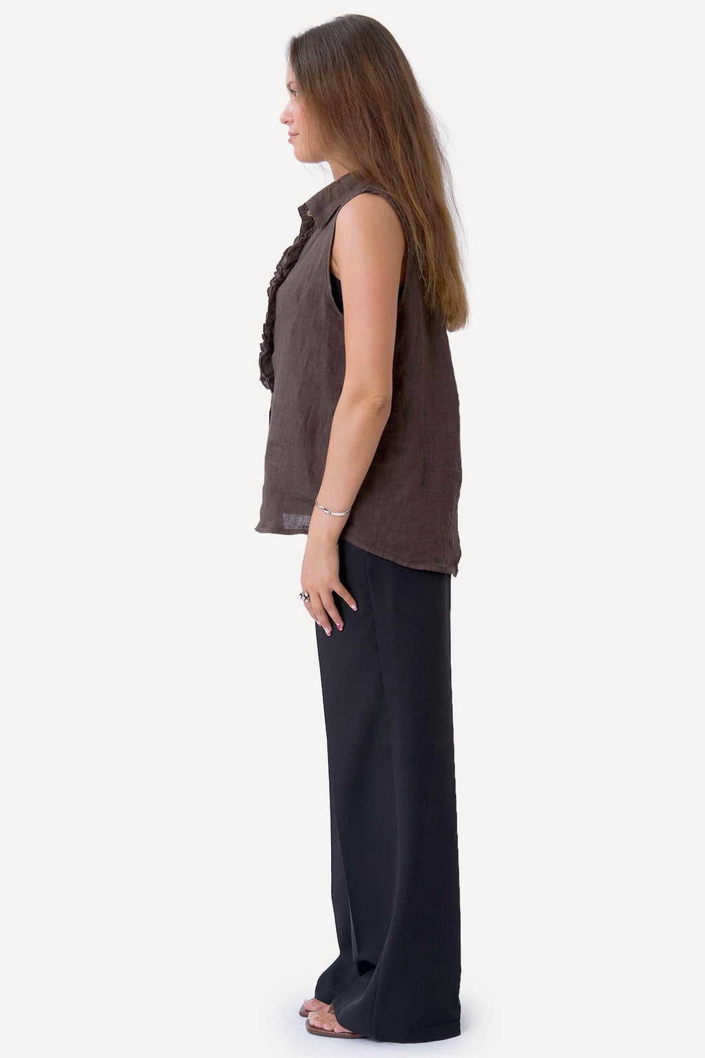 Mio Linen toppi - ruskea
