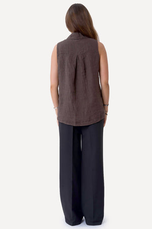 Mio Linen toppi - ruskea