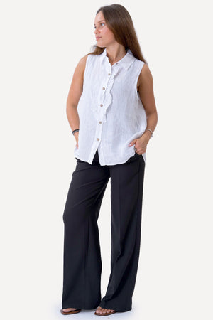 Mio Linen Top - valkoinen