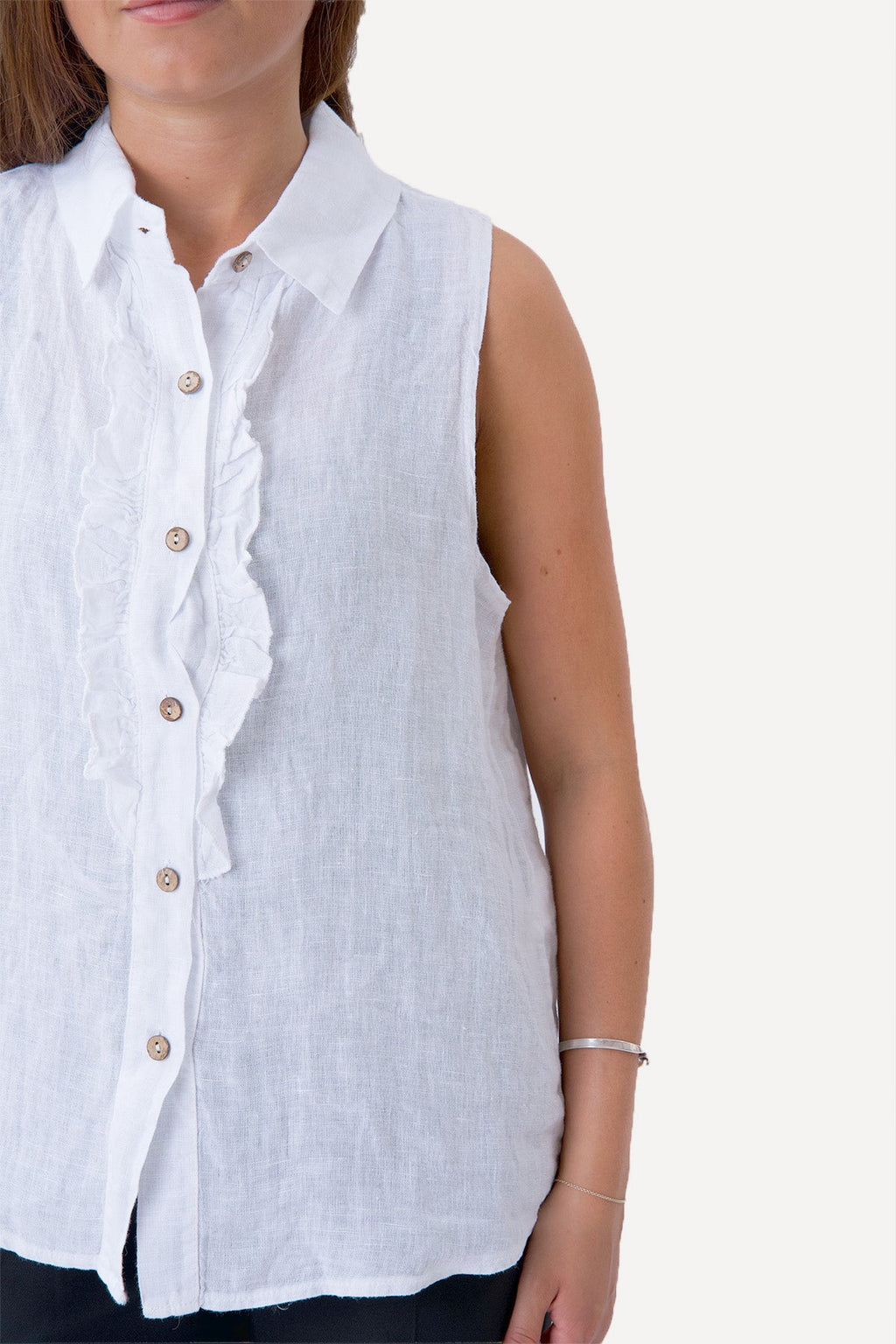 Mio Linen Top - valkoinen